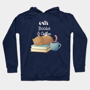 Cats, books & coffee Hoodie